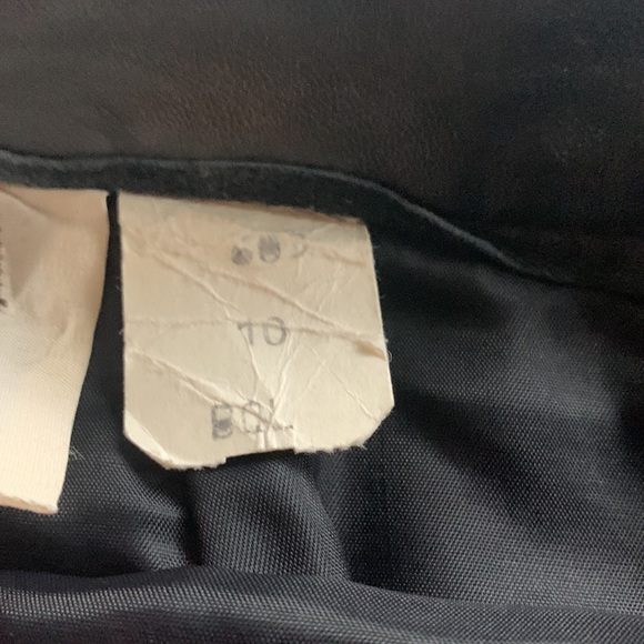 VINTAGE | The Boutique of Leathers Black Leather Skirt High Waisted Sz 10 - Picture 4 of 8